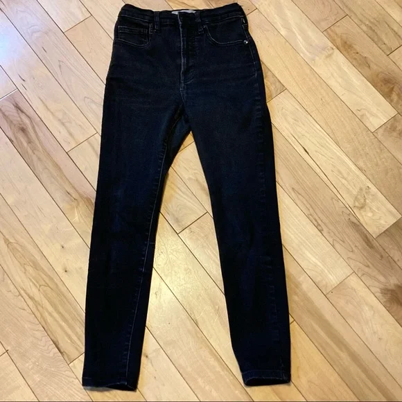 Everlane High Rise black skinny jeans size 25 ankle length - Picture 1 of 11